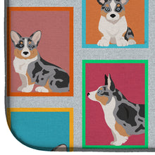 Load image into Gallery viewer, Lots of Blue Merle Welsh Cardigan Corgi Dish Drying Mat