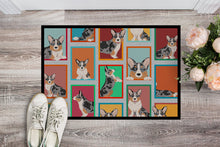 Load image into Gallery viewer, Lots of Blue Merle Welsh Cardigan Corgi Doormat - 24x36 Decorative Floor Mat – Indoor/Outdoor Rug with Artistic Flair