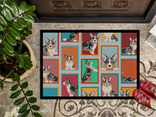 Load image into Gallery viewer, Lots of Blue Merle Welsh Cardigan Corgi Doormat - 18x27 Decorative Floor Mat – Indoor/Outdoor Rug with Artistic Flair