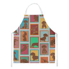 Load image into Gallery viewer, Lots of Chocolate and Tan Dachshund Apron – Artist-Designed Kitchen, BBQ &amp; Craft Apron