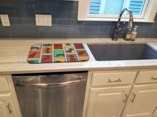 Load image into Gallery viewer, Lots of Chocolate and Tan Dachshund Dish Drying Mat