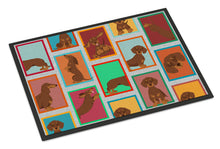 Load image into Gallery viewer, Lots of Chocolate and Tan Dachshund Doormat - 24x36 Decorative Floor Mat – Indoor/Outdoor Rug with Artistic Flair