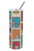 Load image into Gallery viewer, Lots of Schnauzer Stainless Steel 20 oz Skinny Tumbler