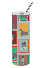 Load image into Gallery viewer, Lots of Schnauzer Stainless Steel 20 oz Skinny Tumbler