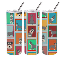 Load image into Gallery viewer, Lots of Schnauzer Stainless Steel 20 oz Skinny Tumbler