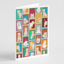 Load image into Gallery viewer, Lots of Westie Greeting Cards -  Blank Note Cards – 8-Pack of Artist-Designed Cards with Envelopes