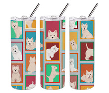 Load image into Gallery viewer, Lots of Westie Stainless Steel 20 oz Skinny Tumbler