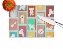 Load image into Gallery viewer, Lots of Bichon Frise Glass Cutting Boards – Durable, Decorative Kitchen Art Large