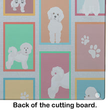 Load image into Gallery viewer, Lots of Bichon Frise Glass Cutting Boards – Durable, Decorative Kitchen Art Large