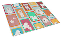 Load image into Gallery viewer, Lots of Bichon Frise Glass Cutting Boards – Durable, Decorative Kitchen Art Large