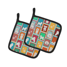 Load image into Gallery viewer, Lots of Bichon Frise Pot Holders - Set of 2 Decorative Kitchen Helpers | Made in the USA