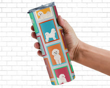 Load image into Gallery viewer, Lots of Bichon Frise Stainless Steel 20 oz Skinny Tumbler