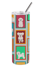 Load image into Gallery viewer, Lots of Bichon Frise Stainless Steel 20 oz Skinny Tumbler