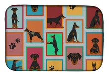 Load image into Gallery viewer, Lots of Doberman Pinscher Dish Drying Mat