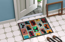 Load image into Gallery viewer, Lots of Black Standard Poodle Doormat - 24x36 Decorative Floor Mat – Indoor/Outdoor Rug with Artistic Flair