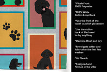 Load image into Gallery viewer, Lots of Black Standard Poodle Kitchen Towel