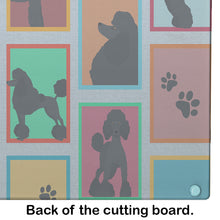 Load image into Gallery viewer, Lots of Black Standard Poodle Glass Cutting Boards – Durable, Decorative Kitchen Art Large