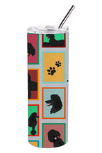 Load image into Gallery viewer, Lots of Black Standard Poodle Stainless Steel 20 oz Skinny Tumbler