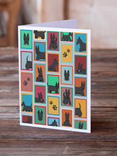 Load image into Gallery viewer, Lots of Scottish Terrier Greeting Cards -  Blank Note Cards – 8-Pack of Artist-Designed Cards with Envelopes