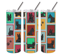 Load image into Gallery viewer, Lots of Scottish Terrier Stainless Steel 20 oz Skinny Tumbler