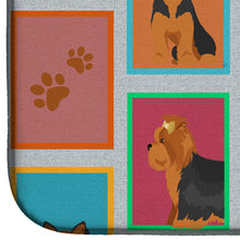 Load image into Gallery viewer, Lots of Black and Tan Yorkie Dish Drying Mat