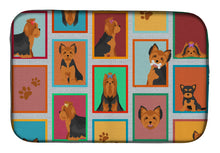 Load image into Gallery viewer, Lots of Black and Tan Yorkie Dish Drying Mat