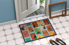 Load image into Gallery viewer, Lots of Black and Tan Yorkie Doormat - 24x36 Decorative Floor Mat – Indoor/Outdoor Rug with Artistic Flair