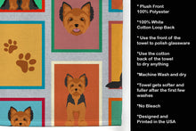 Load image into Gallery viewer, Lots of Black and Tan Yorkie Kitchen Towel