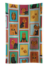 Load image into Gallery viewer, Lots of Black and Tan Yorkie Kitchen Towel