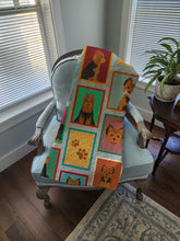 Load image into Gallery viewer, Lots of Black and Tan Yorkie Quilted Blanket 50x60