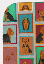 Load image into Gallery viewer, Lots of Black and Tan Yorkie Quilted Blanket 50x60