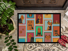 Load image into Gallery viewer, Lots of Black and Tan Yorkie Doormat - 18x27 Decorative Floor Mat – Indoor/Outdoor Rug with Artistic Flair