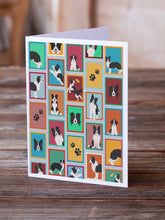 Load image into Gallery viewer, Lots of Border Collie Greeting Cards -  Blank Note Cards – 8-Pack of Artist-Designed Cards with Envelopes