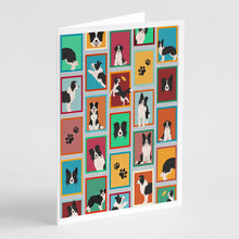 Load image into Gallery viewer, Lots of Border Collie Greeting Cards -  Blank Note Cards – 8-Pack of Artist-Designed Cards with Envelopes