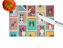 Load image into Gallery viewer, Lots of Border Collie Glass Cutting Boards – Durable, Decorative Kitchen Art Large