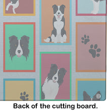 Load image into Gallery viewer, Lots of Border Collie Glass Cutting Boards – Durable, Decorative Kitchen Art Large