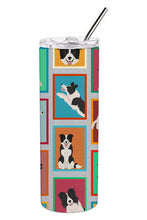 Load image into Gallery viewer, Lots of Border Collie Stainless Steel 20 oz Skinny Tumbler