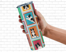 Load image into Gallery viewer, Lots of Border Collie Stainless Steel 20 oz Skinny Tumbler