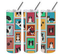 Load image into Gallery viewer, Lots of Border Collie Stainless Steel 20 oz Skinny Tumbler