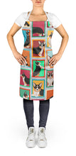 Load image into Gallery viewer, Lots of Tricolor Cardigan Corgi Apron – Artist-Designed Kitchen, BBQ &amp; Craft Apron
