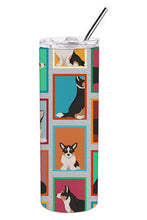 Load image into Gallery viewer, Lots of Tricolor Cardigan Corgi Stainless Steel 20 oz Skinny Tumbler