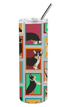 Load image into Gallery viewer, Lots of Tricolor Cardigan Corgi Stainless Steel 20 oz Skinny Tumbler