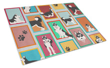 Load image into Gallery viewer, Lots of Siberian Husky Glass Cutting Boards – Durable, Decorative Kitchen Art Large