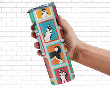 Load image into Gallery viewer, Lots of Siberian Husky Stainless Steel 20 oz Skinny Tumbler