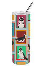 Load image into Gallery viewer, Lots of Siberian Husky Stainless Steel 20 oz Skinny Tumbler