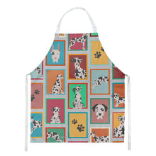Load image into Gallery viewer, Lots of Harlequin Natural Ears Great Dane Apron – Artist-Designed Kitchen, BBQ &amp; Craft Apron