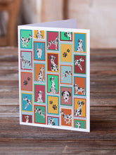 Load image into Gallery viewer, Lots of Harlequin Natural Ears Great Dane Greeting Cards -  Blank Note Cards – 8-Pack of Artist-Designed Cards with Envelopes