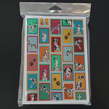 Load image into Gallery viewer, Lots of Harlequin Natural Ears Great Dane Greeting Cards -  Blank Note Cards – 8-Pack of Artist-Designed Cards with Envelopes