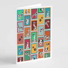 Load image into Gallery viewer, Lots of Harlequin Natural Ears Great Dane Greeting Cards -  Blank Note Cards – 8-Pack of Artist-Designed Cards with Envelopes