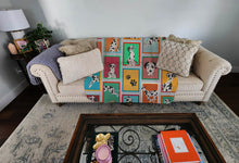 Load image into Gallery viewer, Lots of Harlequin Natural Ears Great Dane Quilted Blanket 50x60